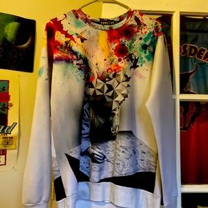 Men crewneck abstract art